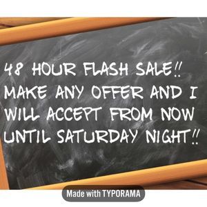 ⭐️⭐️⭐️48 hour flash sale!!! ⭐️⭐️⭐️⭐️